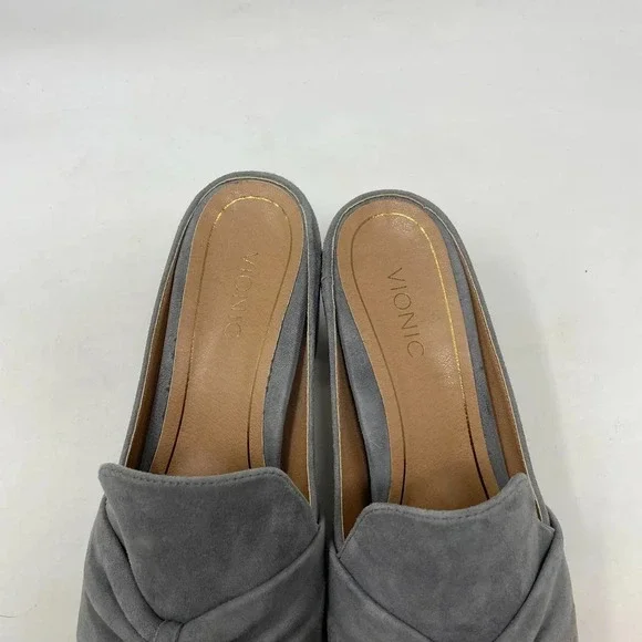 Vionic Plaza Presley Heeled Mules Gray Suede Size‎ US 8.5 - Picture 6 of 8